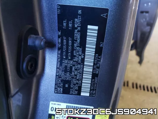 5TDKZ3DC6JS904941 фото 2