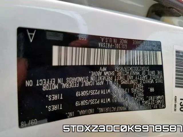 5TDXZ3DC0KS978587 фото 2