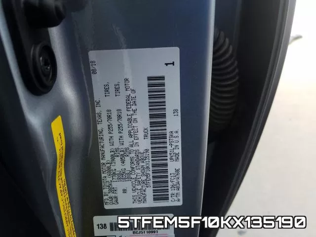 5TFEM5F10KX135190 фото 2