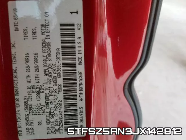 5TFSZ5AN3JX142812 фото 2