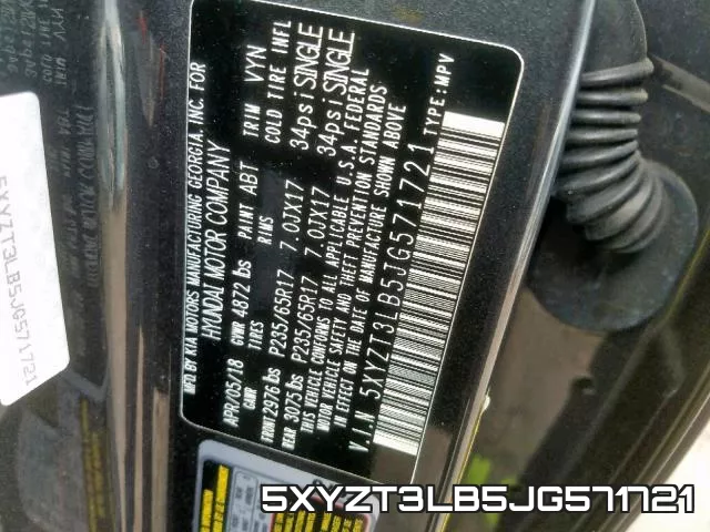 5XYZT3LB5JG571721 фото 2