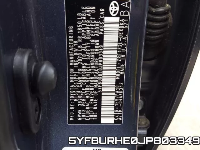 5YFBURHE0JP803349 фото 2