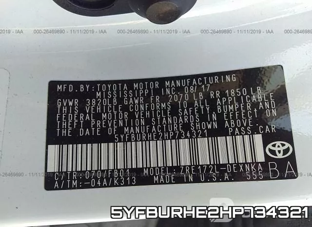 5YFBURHE2HP734321 фото 10