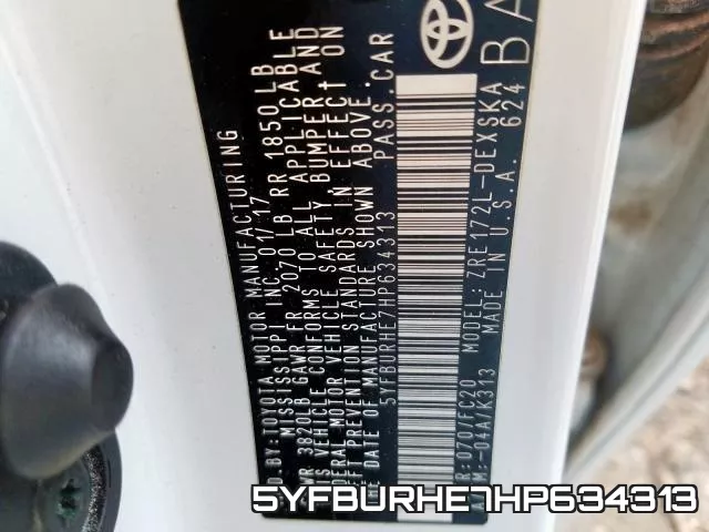5YFBURHE7HP634313 фото 2
