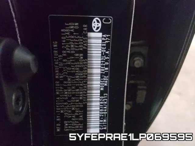 5YFEPRAE1LP069595 фото 2