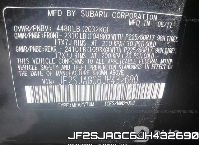 JF2SJAGC6JH432690 фото 10