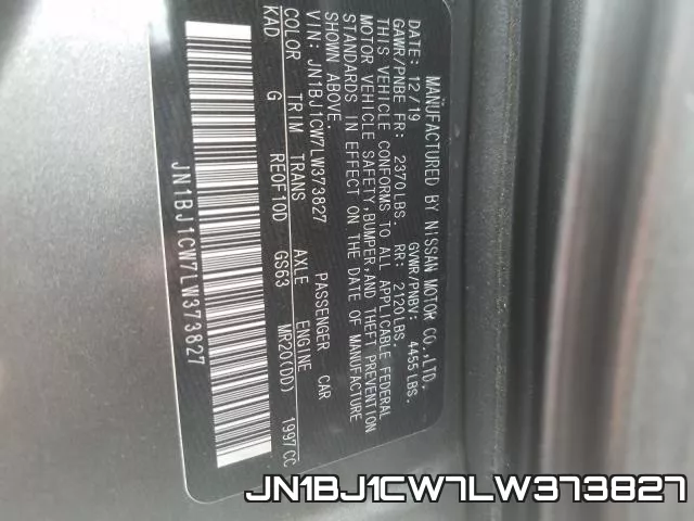 JN1BJ1CW7LW373827 фото 2
