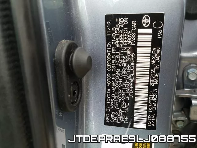 JTDEPRAE9LJ088755 фото 2