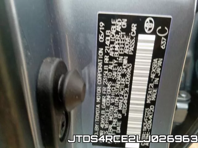 JTDS4RCE2LJ026963 фото 2