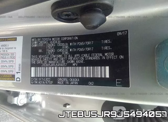 JTEBU5JR9J5494057 фото 10