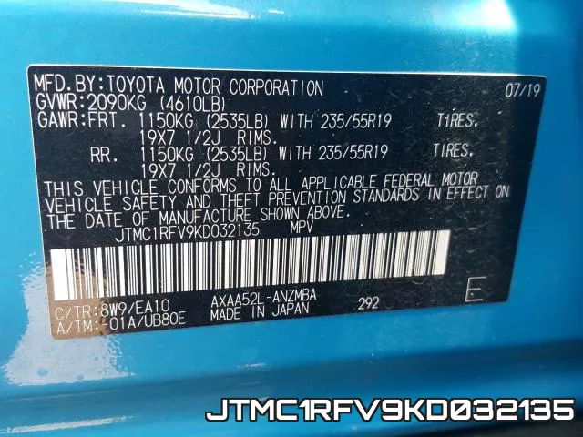 JTMC1RFV9KD032135 фото 2