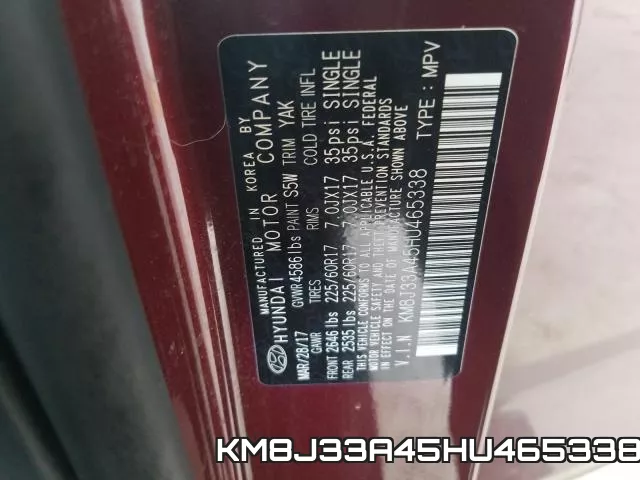 KM8J33A45HU465338 фото 2