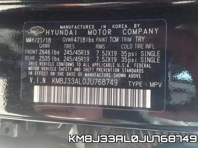 KM8J33AL0JU768749 фото 2