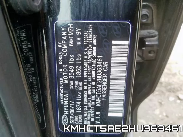 KMHCT5AE2HU363461 фото 2