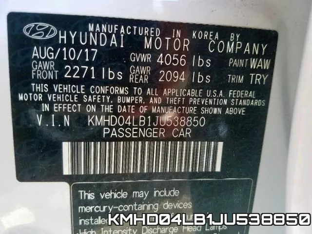 KMHD04LB1JU538850 фото 2