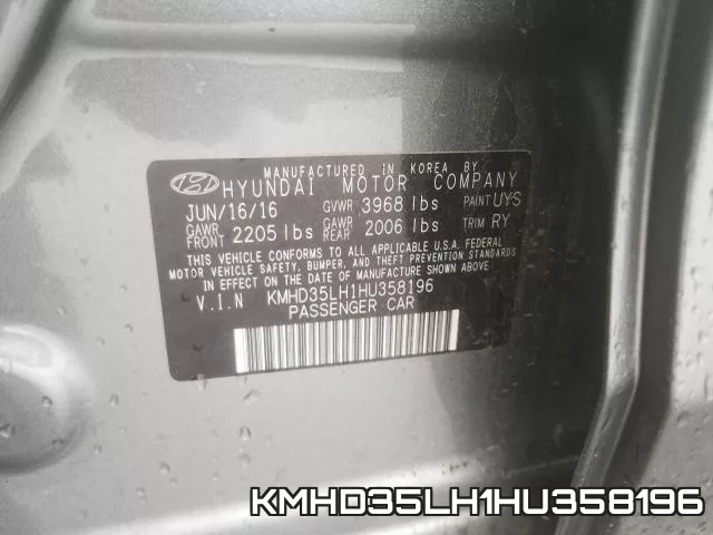 KMHD35LH1HU358196 фото 2