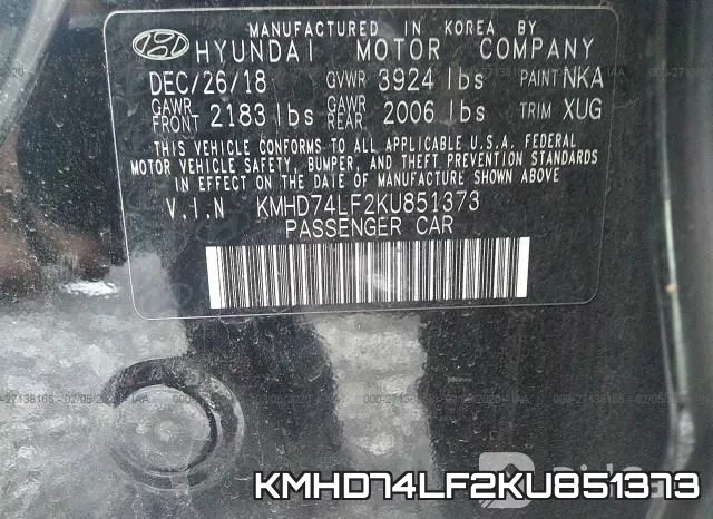 KMHD74LF2KU851373 фото 10