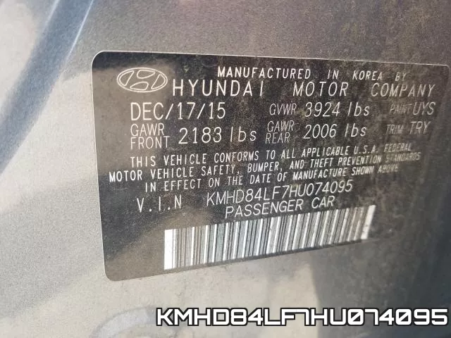 KMHD84LF7HU074095 фото 2