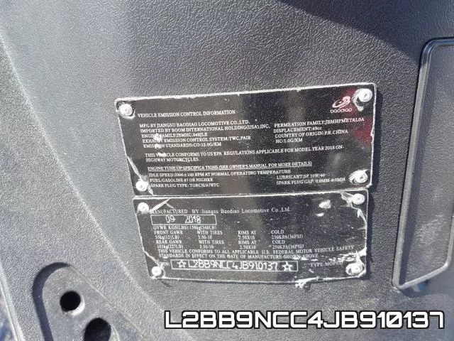 L2BB9NCC4JB910137 фото 2