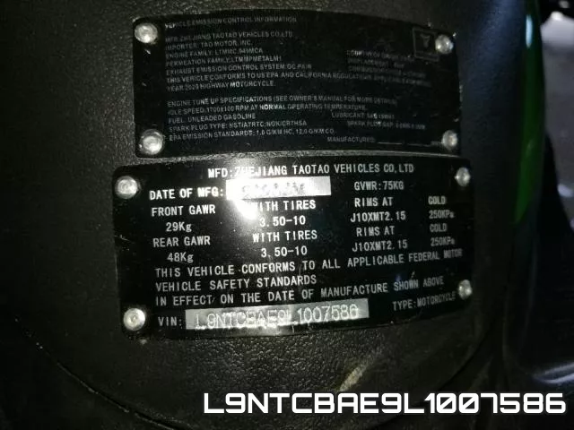 L9NTCBAE9L1007586 фото 2