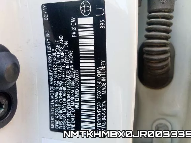 NMTKHMBX0JR003335 фото 2