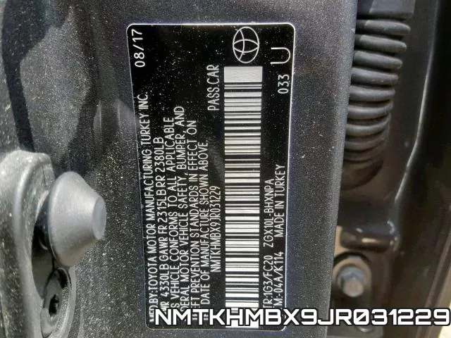 NMTKHMBX9JR031229 фото 2