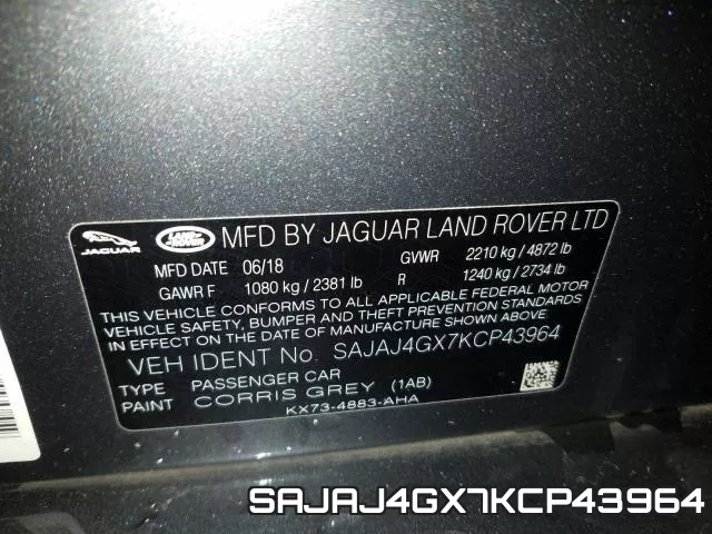 SAJAJ4GX7KCP43964 фото 2