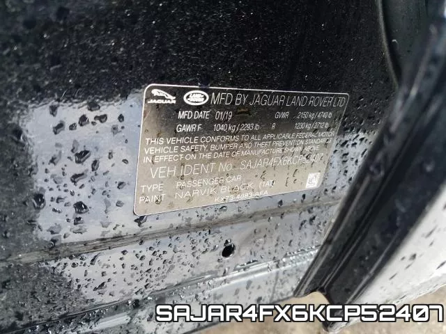SAJAR4FX6KCP52407 фото 2