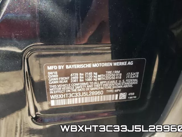 WBXHT3C33J5L28960 фото 2