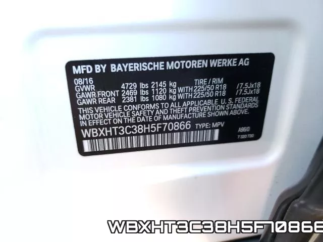 WBXHT3C38H5F70866 фото 2
