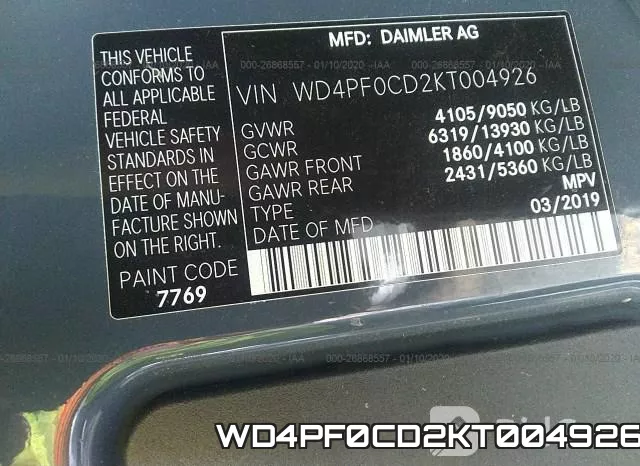 WD4PF0CD2KT004926 фото 10