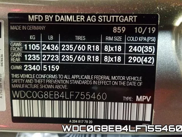 WDC0G8EB4LF755460 фото 2