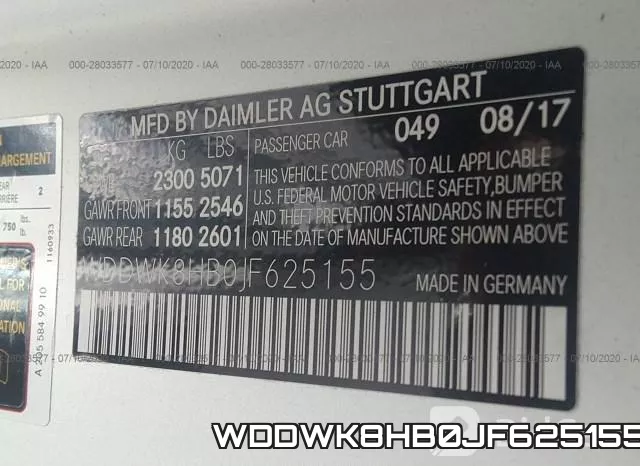 WDDWK8HB0JF625155 фото 10
