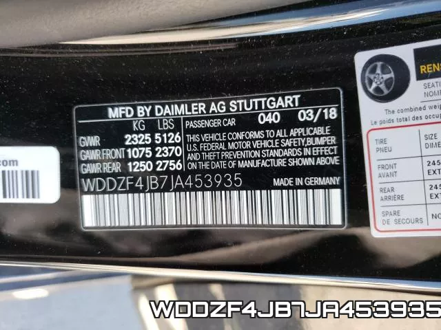 WDDZF4JB7JA453935 фото 2