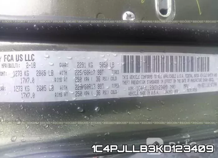 1C4PJLLB3KD123409 фото 10
