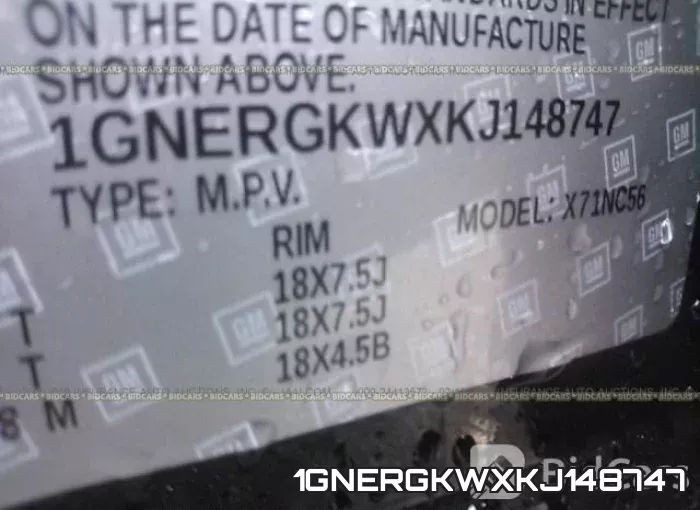 1GNERGKWXKJ148747 фото 10