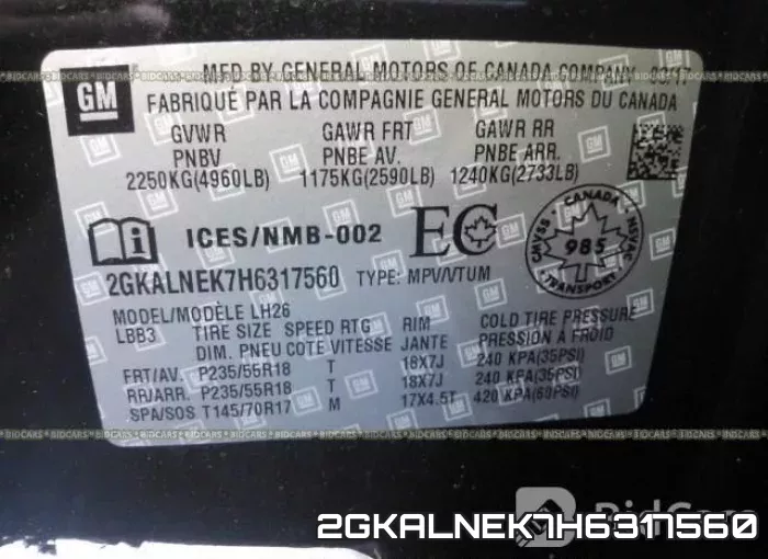 2GKALNEK7H6317560 фото 10