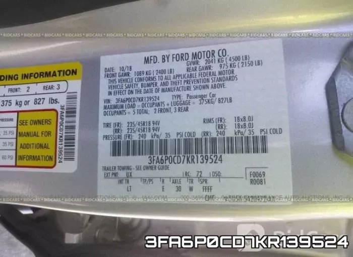 3FA6P0CD7KR139524 фото 10