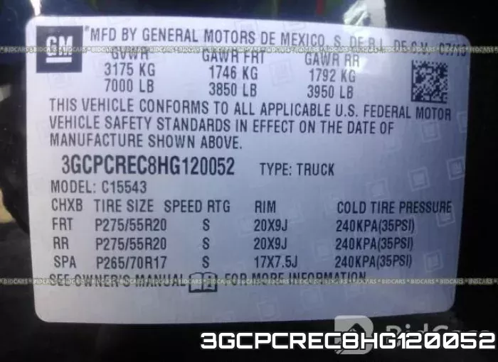 3GCPCREC8HG120052 фото 9