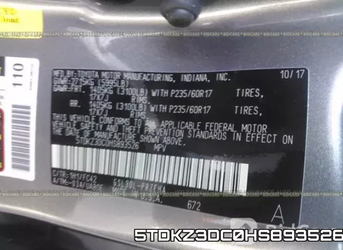 5TDKZ3DC0HS893526 фото 10