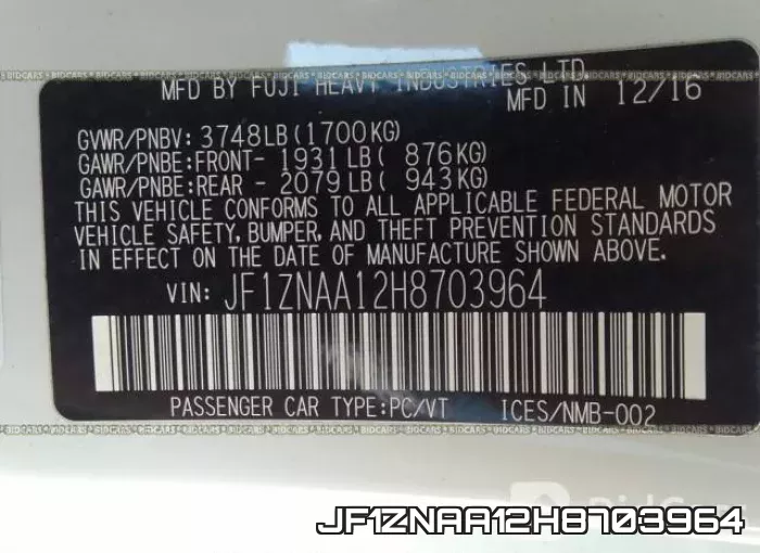 JF1ZNAA12H8703964 фото 10