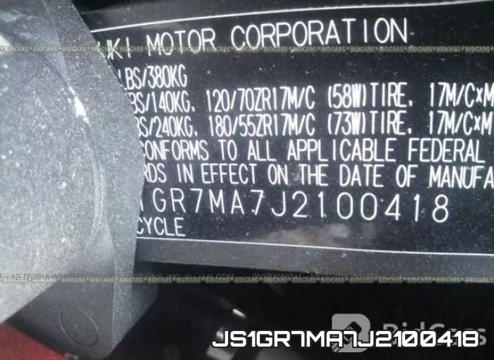 JS1GR7MA7J2100418 фото 2