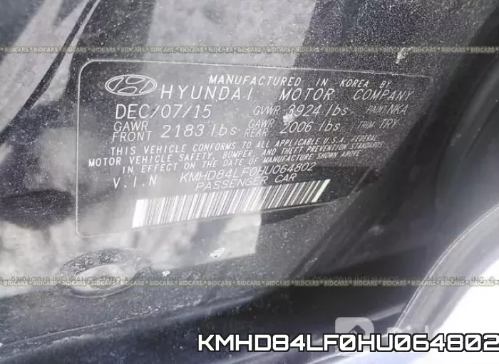 KMHD84LF0HU064802 фото 10