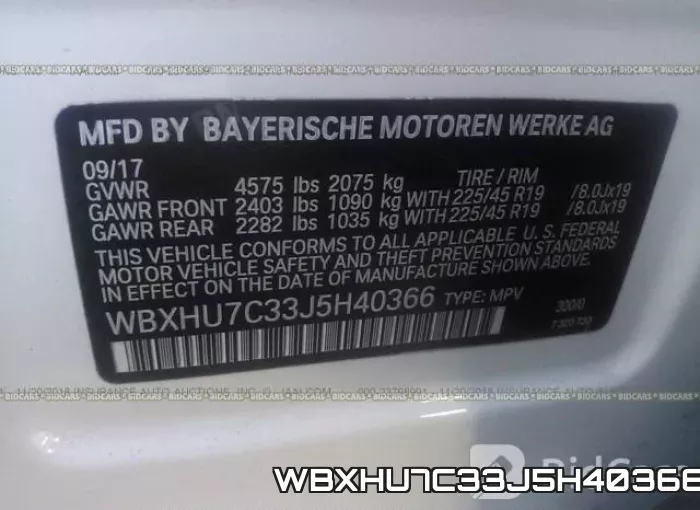 WBXHU7C33J5H40366 фото 10