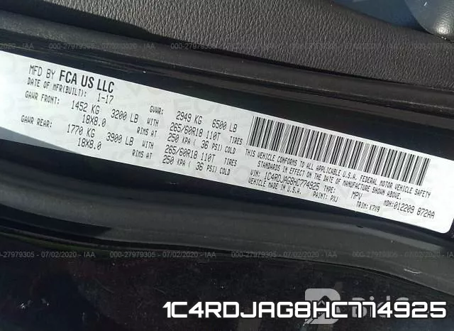 1C4RDJAG8HC774925 фото 10