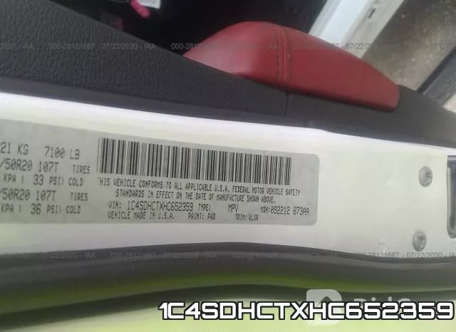 1C4SDHCTXHC652359 фото 10