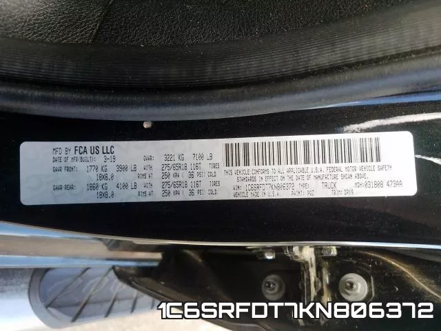 1C6SRFDT7KN806372 фото 2