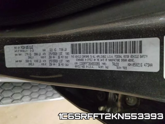 1C6SRFFT2KN553393 фото 2