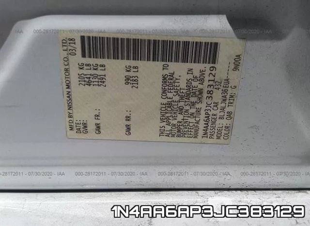 1N4AA6AP3JC383129 фото 10