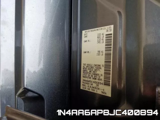 1N4AA6AP8JC400894 фото 2